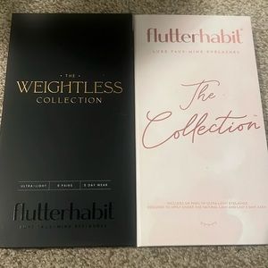2 sets of flutter habit lashes, weightless collection and starter collection